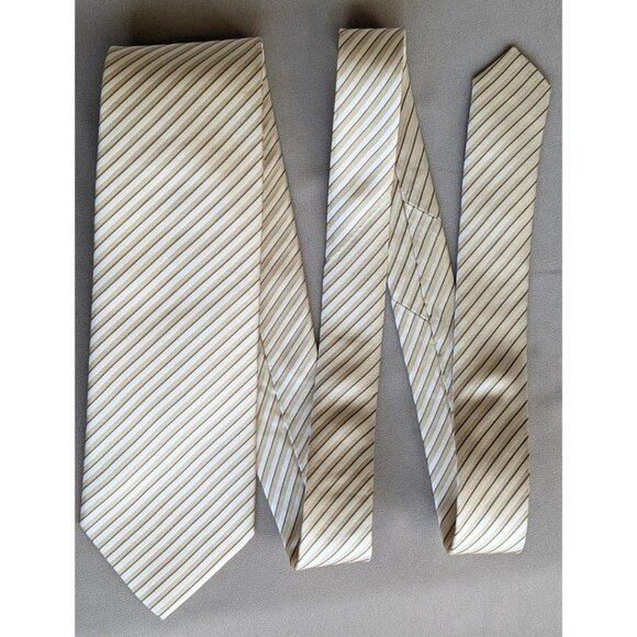 BOSS Hugo Boss 100% Silk Tie Striped Jacquard Made in Italy - Picture 3 of 5